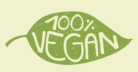 Vegan leaf stamp Illustrazione stock