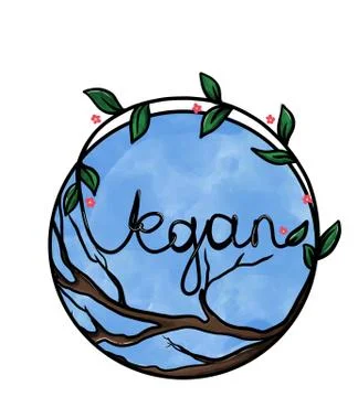 Vegan is life Stock Illustration