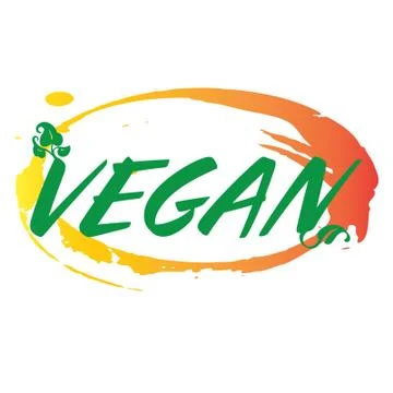 Vegan logo Illustrazione stock