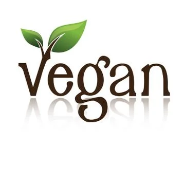 Vegan logo on white background Stock Illustration