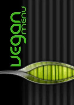 Vegan menu menu template Illustrazione stock