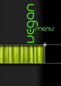 Vegan menu menu template Illustrazione stock