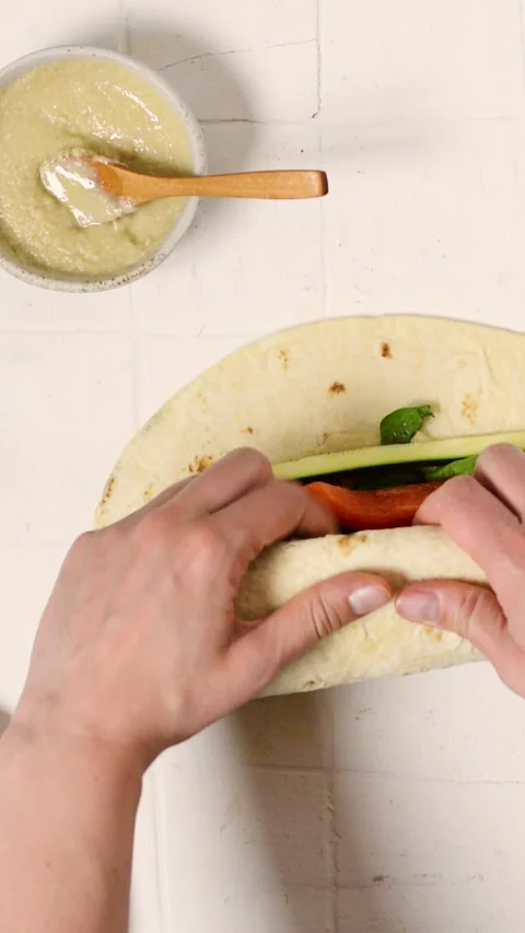 Vegan piadina Stock Footage 241903167