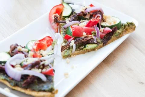 Vegan pizza Stock Photos