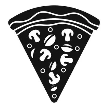 Vegan pizza slice icon, simple style Stock Illustration