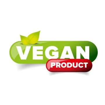 Vegan Product button vector Stock Illustration
