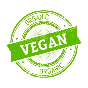 Vegan round stamp Illustrazione stock