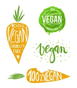 Vegan set Illustrazione stock