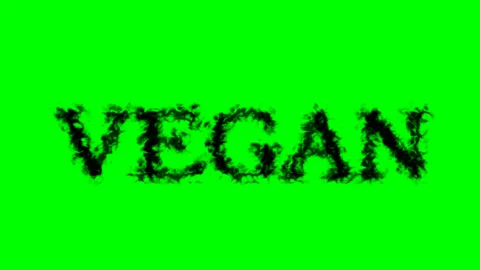 Vegan smoke text effect green isolated background Stock Footage 138722935