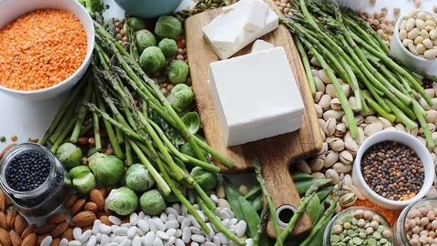 Vegan source of protein Stock Footage 100076365