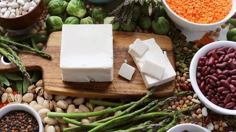 Vegan source of protein Stock Footage 100076383