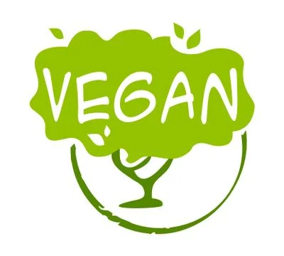 Vegan sticker Ilustração Stock