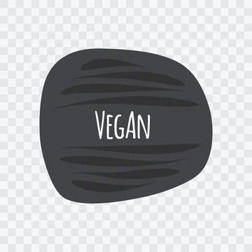 Vegan vector icon. Gray isolated sign. Symbol for food, product Stock Illustration