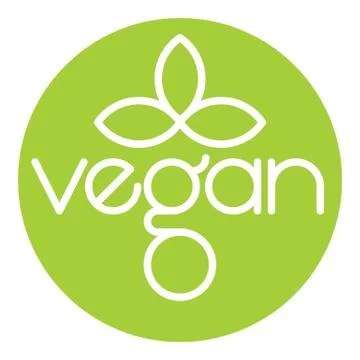 Vegan Vector Logo Icon Design Stock Illustration
