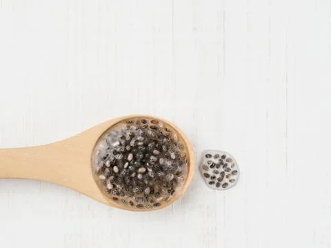 Vegans replace eggs concept - chia eggs Stockfoto's