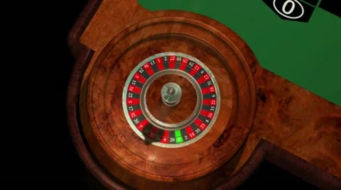 Vegas Casino - Roulette Wheel Spin Stock Footage