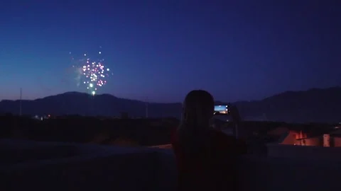 Vegas Fireworks Stock Footage 248007168