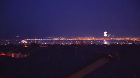 Vegas Fireworks Stock Footage 248007214