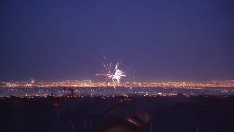Vegas Fireworks Stock Footage 248007296