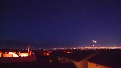 Vegas Fireworks Stock Footage 248007401