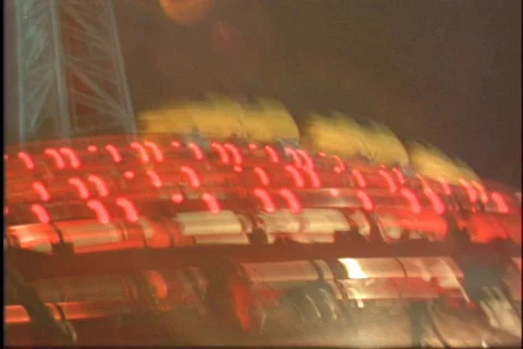 Vegas  roller coster moving lights Video stock 113440