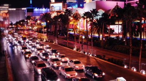 Vegas Strip Timelapse Stock Footage 1017400