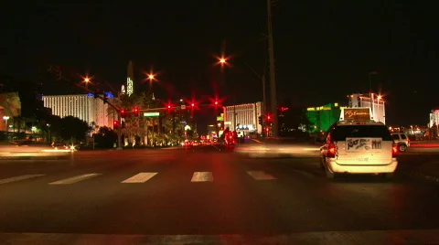 Vegas Tracer Time Lapse Intersection Stock Footage 754503