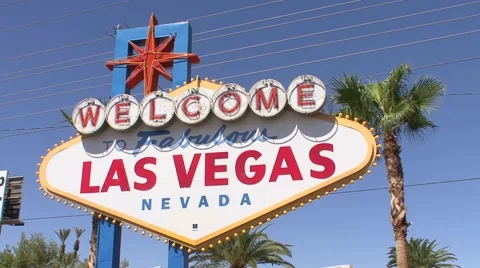 VegasSignCU Stock Footage 1042552
