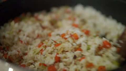 Vegatable fried rice Video stock 146777738
