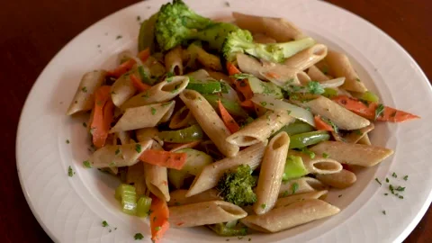 Vegatable penne Stock Footage 131919578