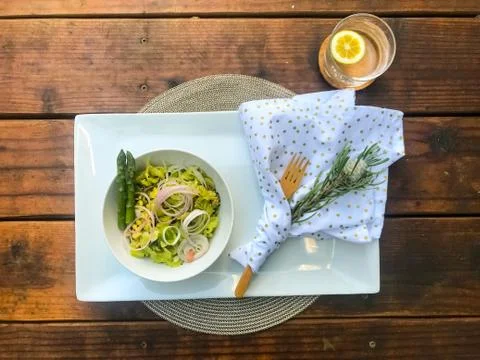 Vegeable salad as breakfast Stock Photos