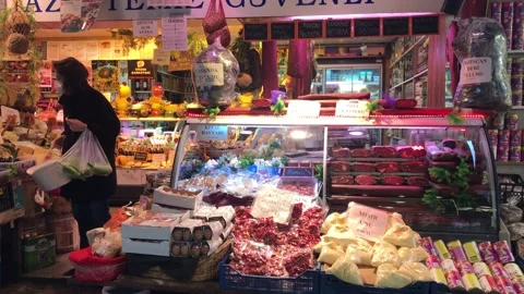 Vegetable and Fruit market Stock Footage 145218925
