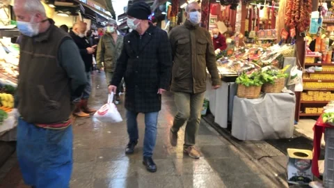 Vegetable and Fruit market Stock Footage 145219990