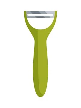 Vegetable and fruit peeler, kitchen utensil. Stock Illustration
