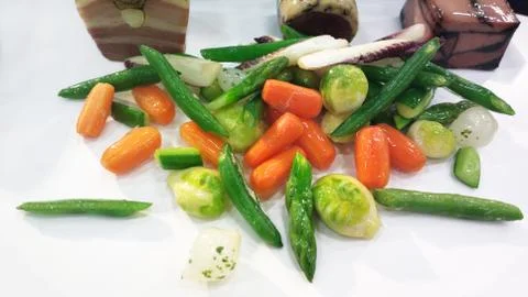 Vegetable appetizer plate Stock Photos