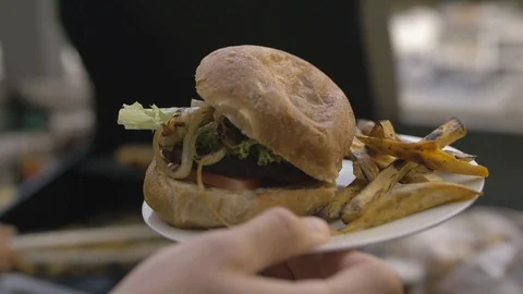 Vegetable barbecue burger Stockbeeldmateriaal 129858433