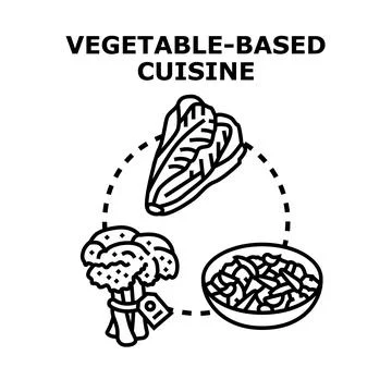 Vegetable based cuisine preparing fresh healthy food ingredients イラスト素材
