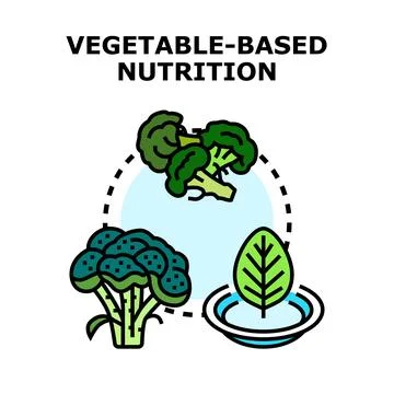 Vegetable based nutrition concept emphasizing healthy food choices Stock Illustration