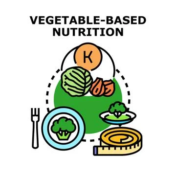 Vegetable based nutrition concept illustrating healthy eating and balanced di Stock Illustration