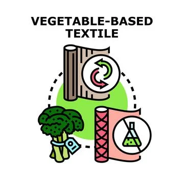 Vegetable based textile manufacturing process illustration concept イラスト素材