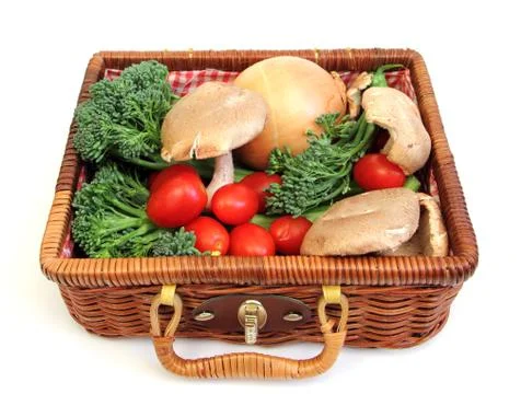 Vegetable basket Stock Photos