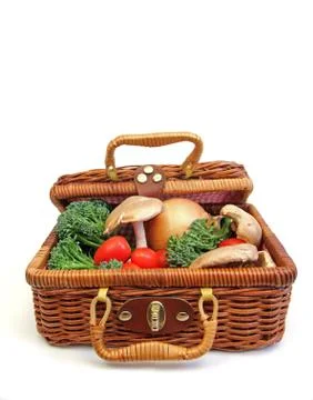 Vegetable basket Stock Photos