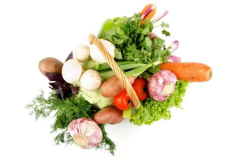 Vegetable Basket Stock Photos