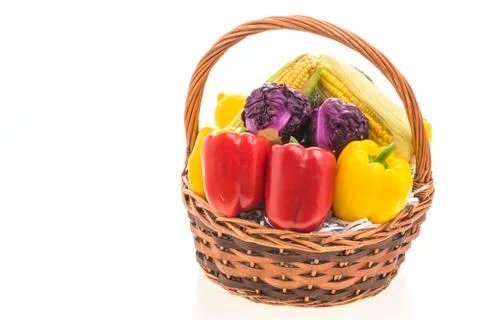 Vegetable basket Stock Photos