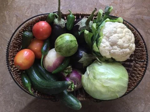 Vegetable basket Foto stock