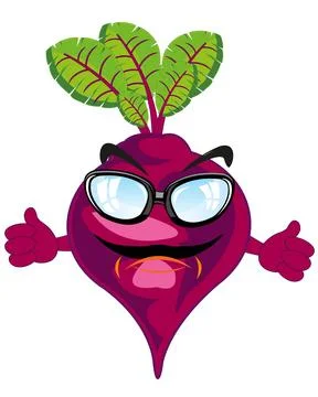 Vegetable beet cartoon on white background is insulated Stock Illustration