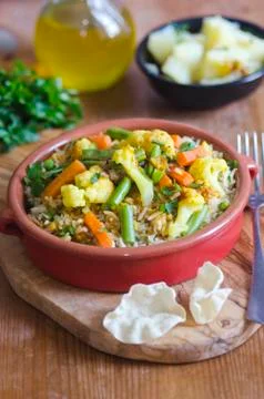 Vegetable biryani Stock Photos