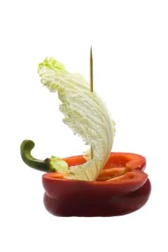 Vegetable boat Stock Photos