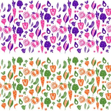 Vegetable border vector background for tins and bottles. Illustrazione stock