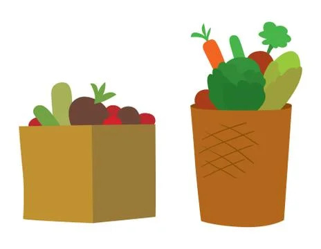 Vegetable box vector illustration Stock Illustration